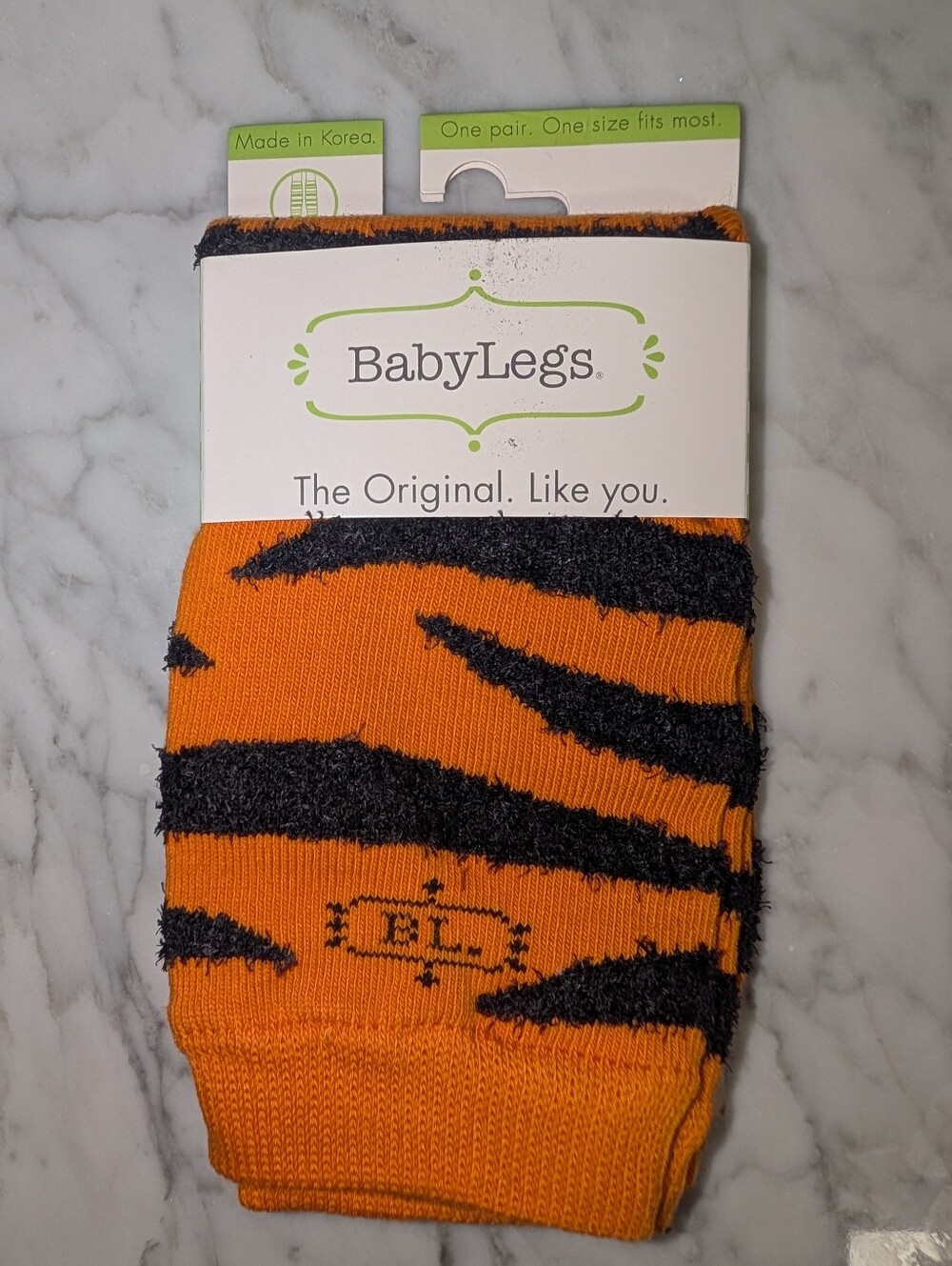 🆕 Orange & Black Tiger Striped Baby Legs Leg Warmers One Size Fits Most Child +